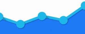 Google Analytics graphic blue graph